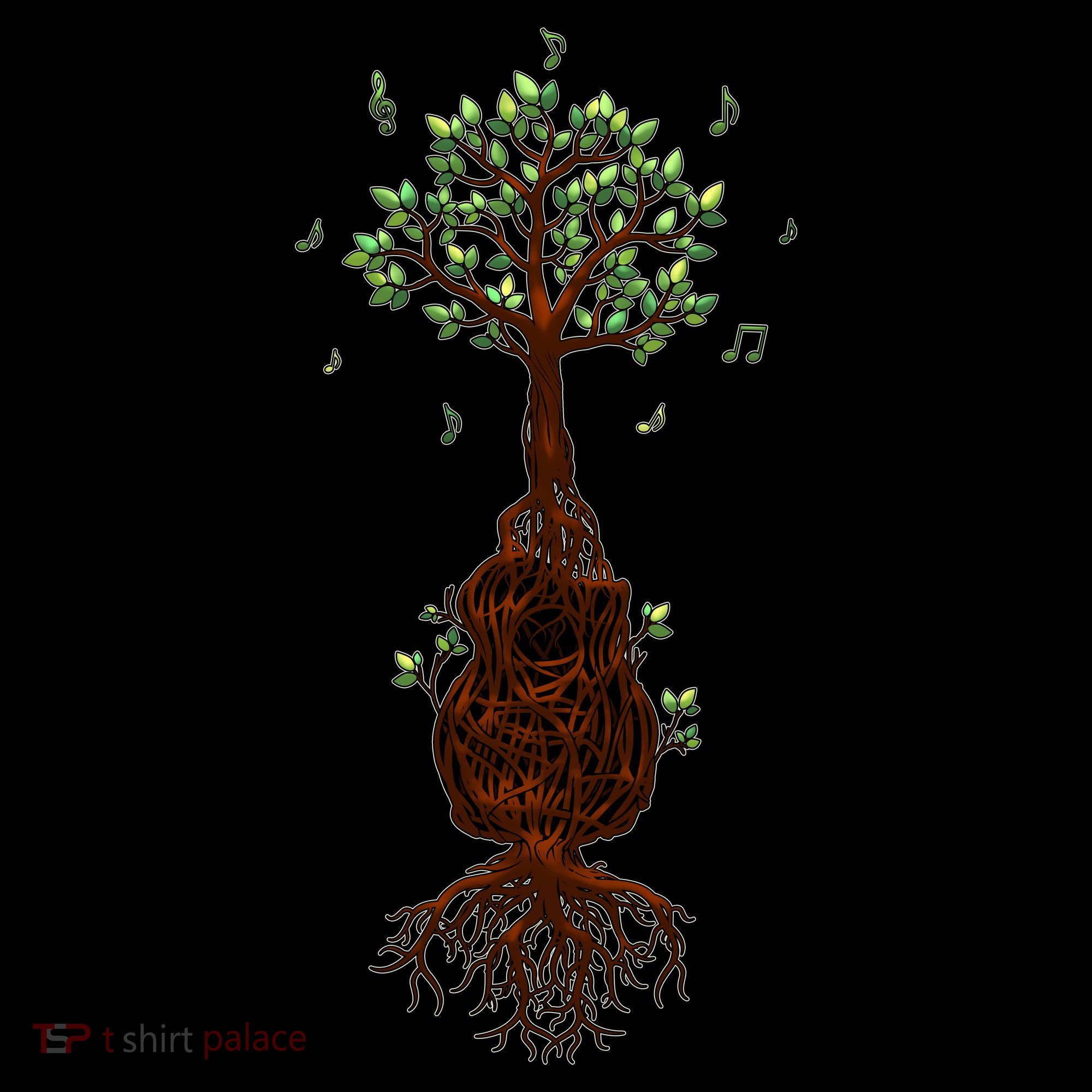 Musical Tree Root Guitar Apron