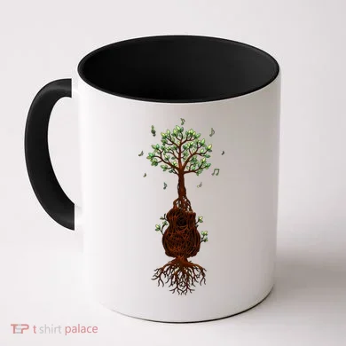 Musical Tree Root Guitar Coffee Mug