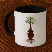 Musical Tree Root Guitar Coffee Mug thumb 2