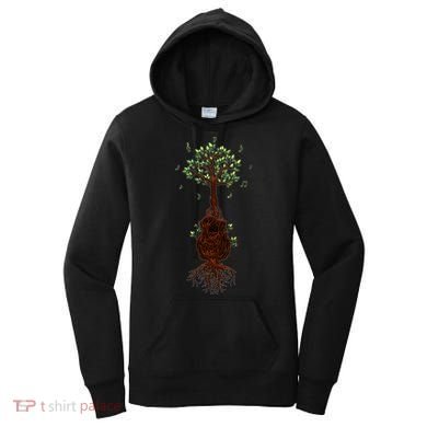 Musical Tree Root Guitar Women's Hoodie