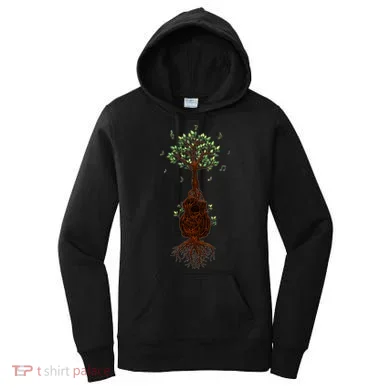 Musical Tree Root Guitar Women's Hoodie