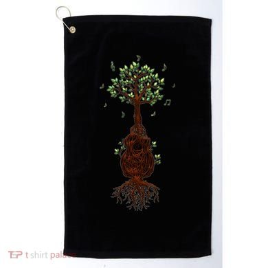Musical Tree Root Guitar Golf Towel