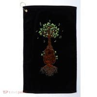Musical Tree Root Guitar Golf Towel thumb 0