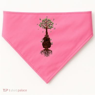 Musical Tree Root Guitar USA-Made Doggie Bandana