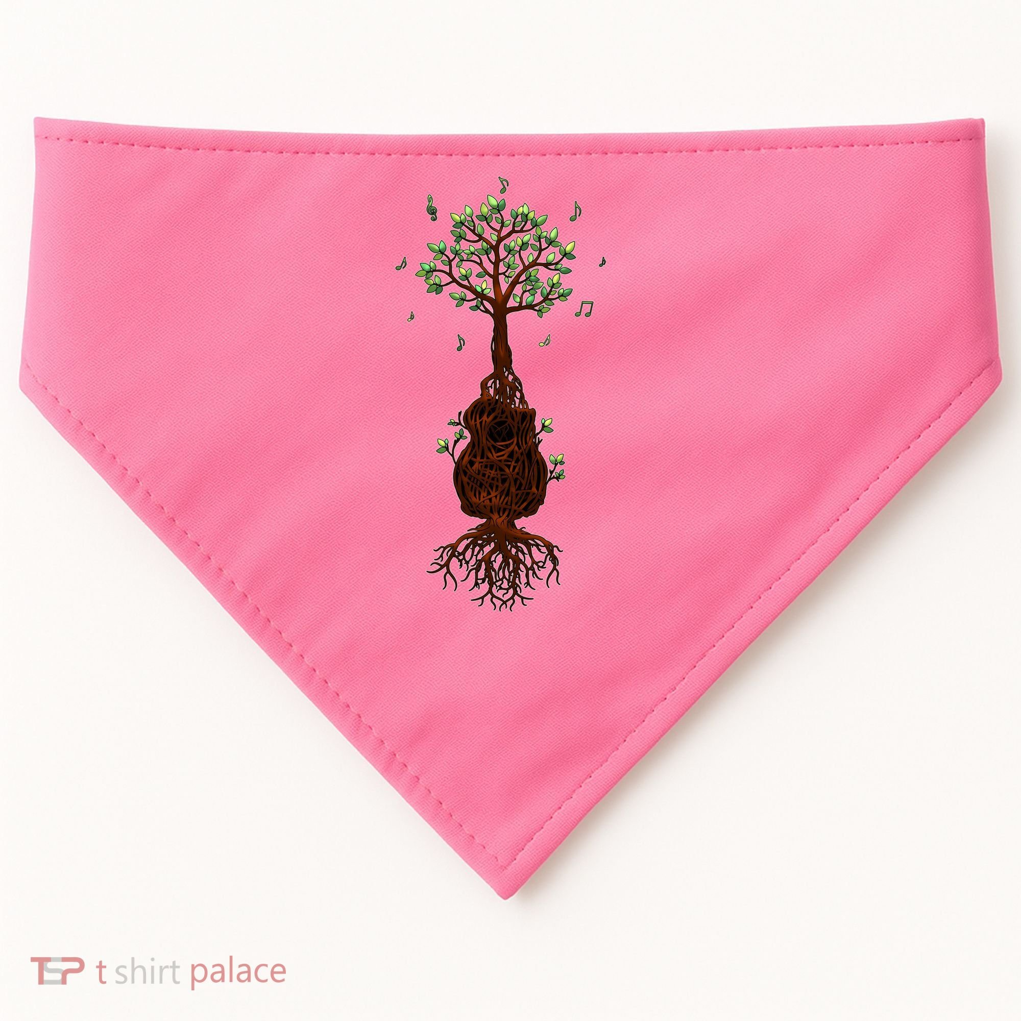 Musical Tree Root Guitar USA-Made Doggie Bandana