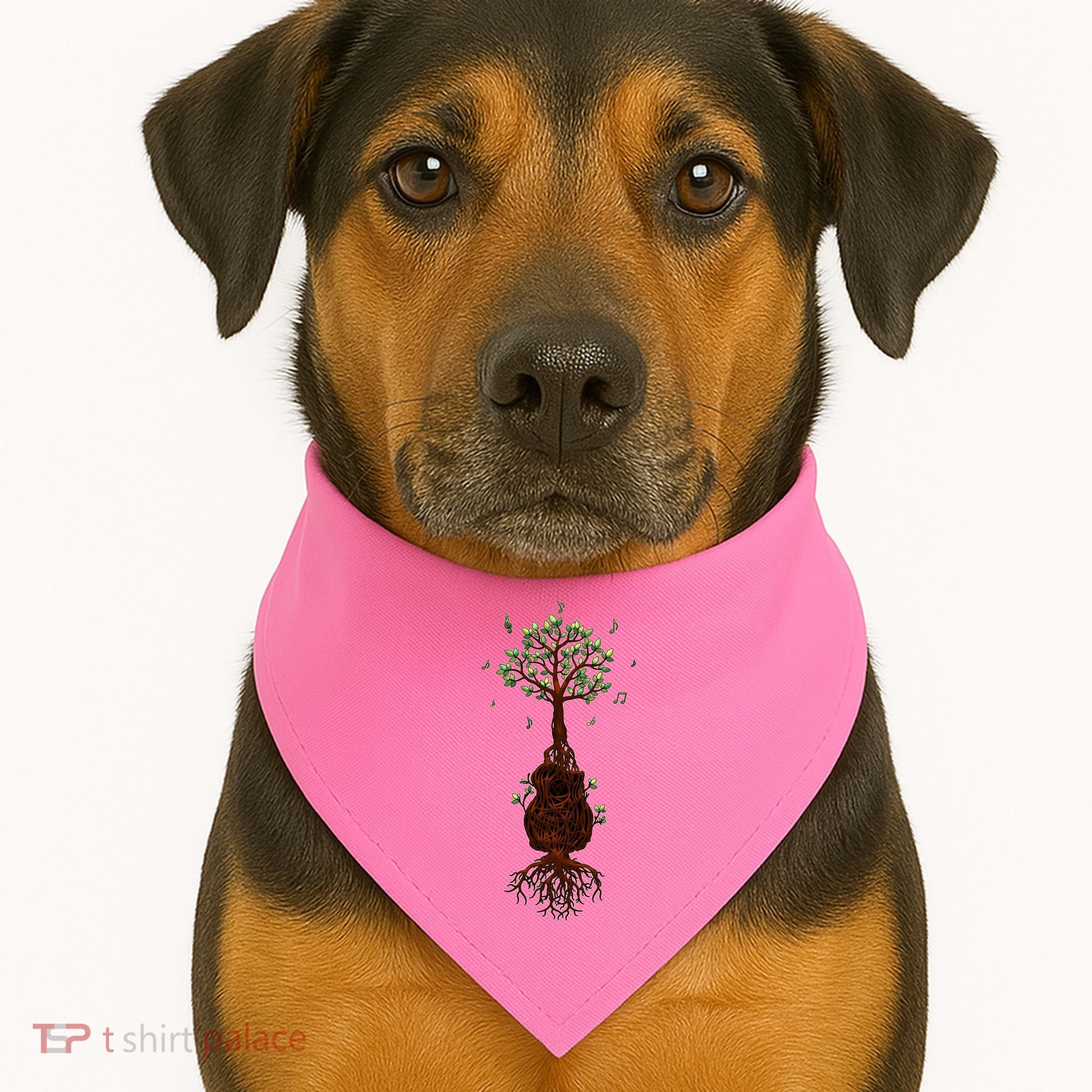 Musical Tree Root Guitar USA-Made Doggie Bandana