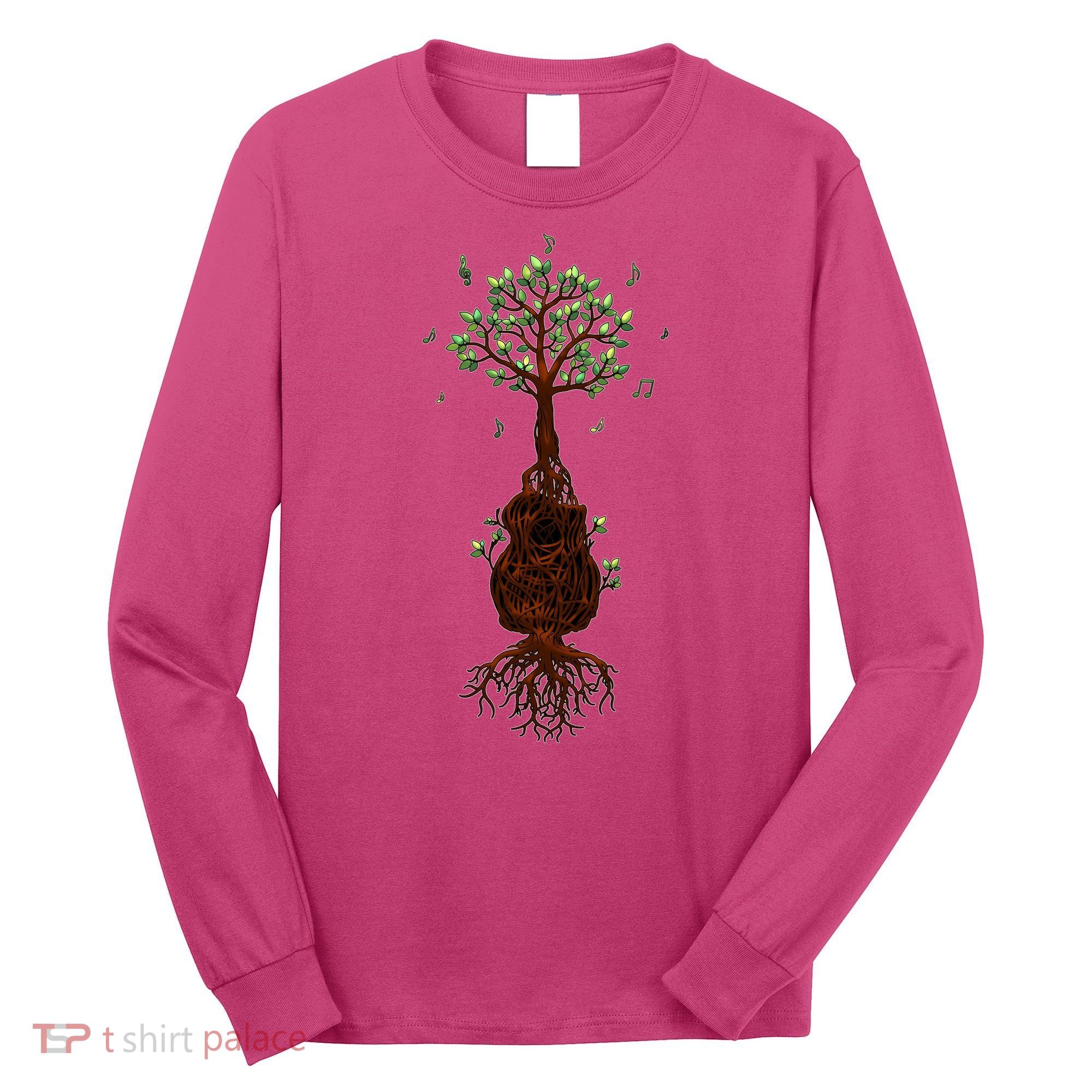 Musical Tree Root Guitar Long Sleeve Shirt