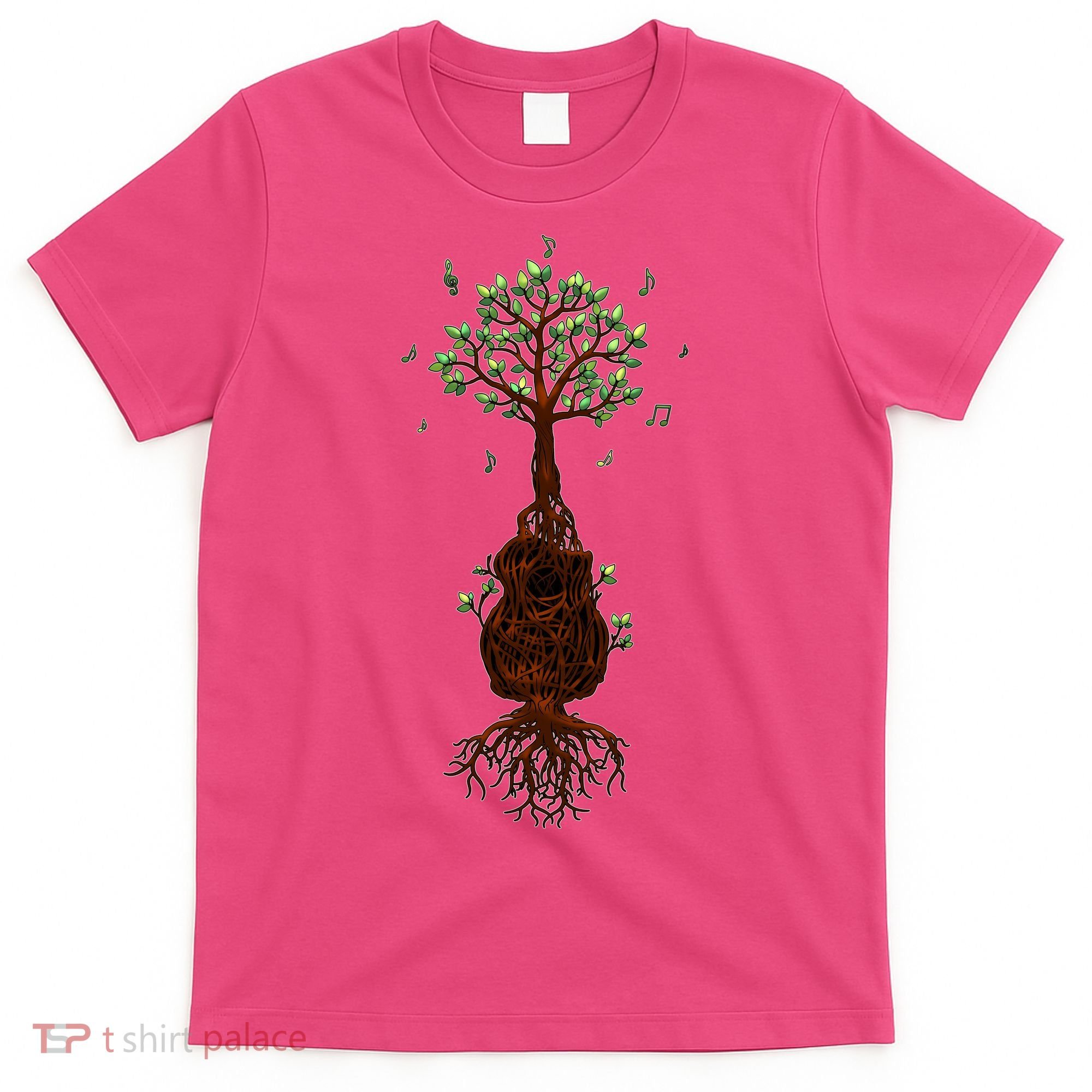 Musical Tree Root Guitar T-Shirt