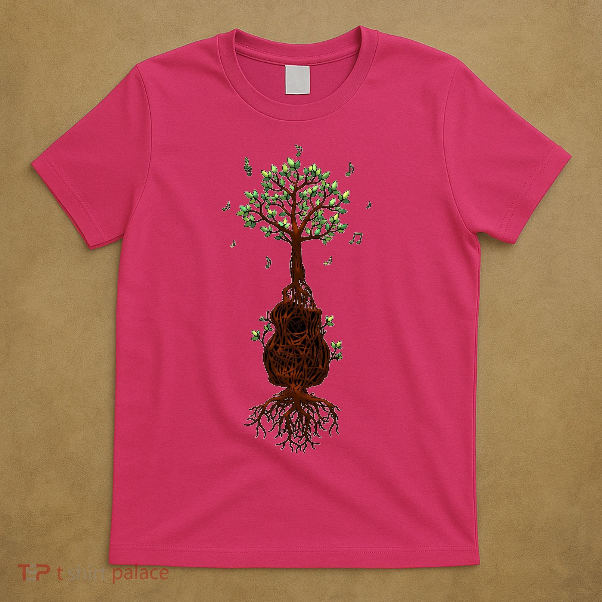 Musical Tree Root Guitar T-Shirt