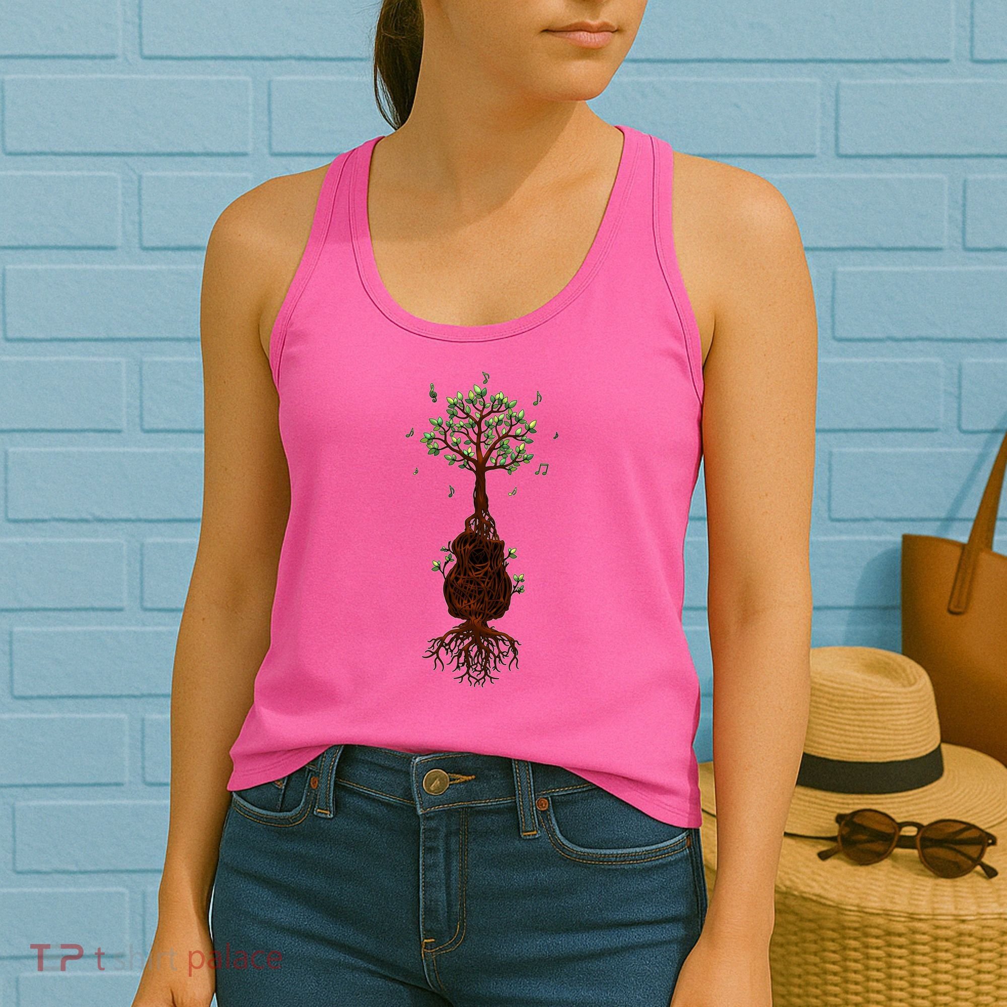 Musical Tree Root Guitar Women's Tank Top