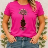 Musical Tree Root Guitar Women's T-Shirt thumb 2
