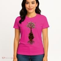 Musical Tree Root Guitar Women's T-Shirt thumb 4