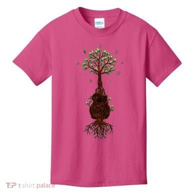 Musical Tree Root Guitar Kids T-Shirt