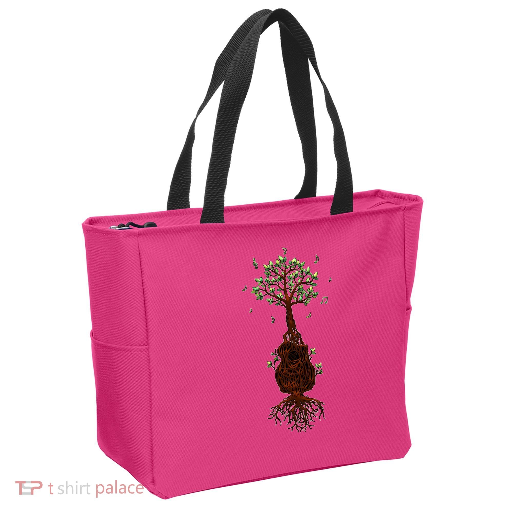 Musical Tree Root Guitar Tote Bag