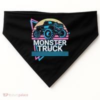 Monster Truck Retro USA-Made Doggie Bandana thumb 0