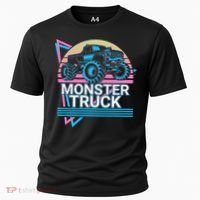 Monster Truck Retro Cooling Performance Crew T-Shirt thumb 0