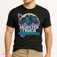 Monster Truck Retro Cooling Performance Crew T-Shirt thumb 2