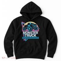 Monster Truck Retro Hoodie thumb 0