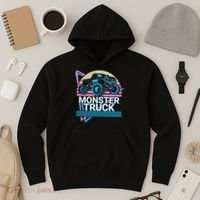 Monster Truck Retro Hoodie thumb 3