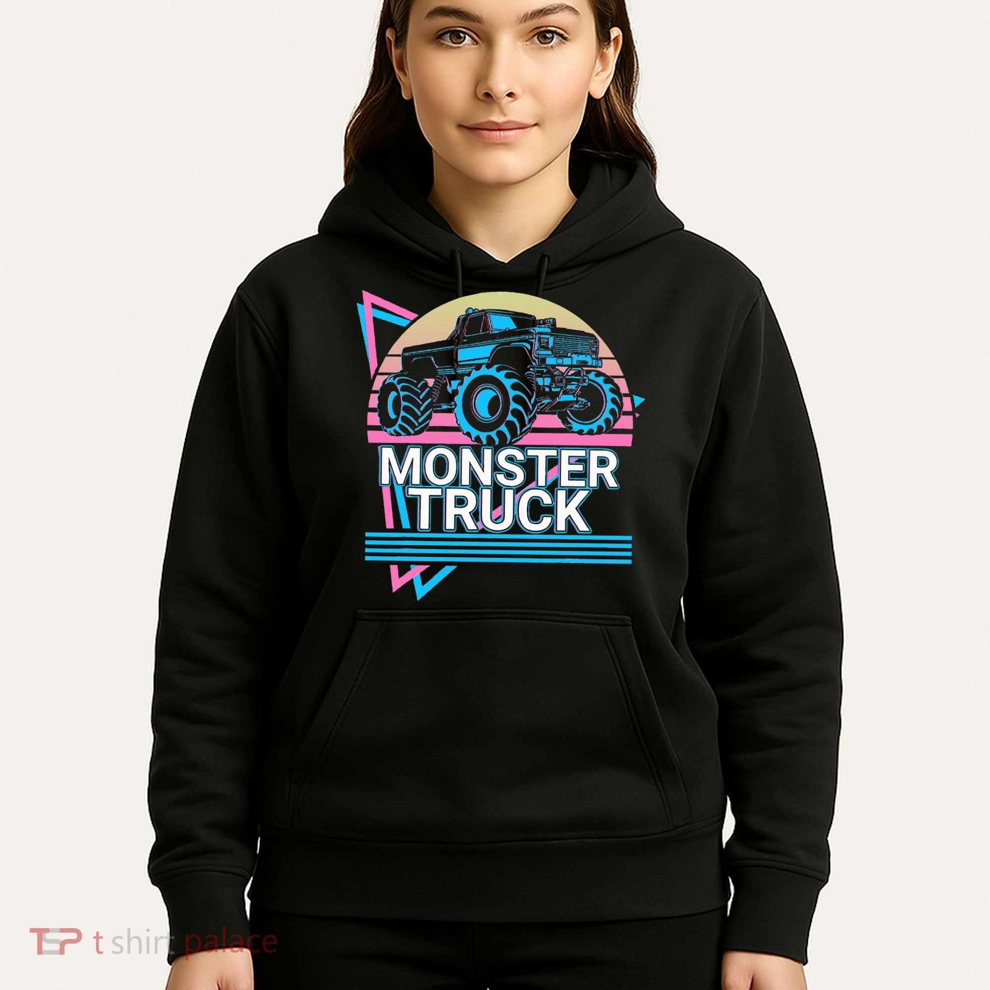 Monster Truck Retro Hoodie
