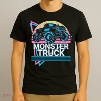 Monster Truck Retro T-Shirt thumb 3