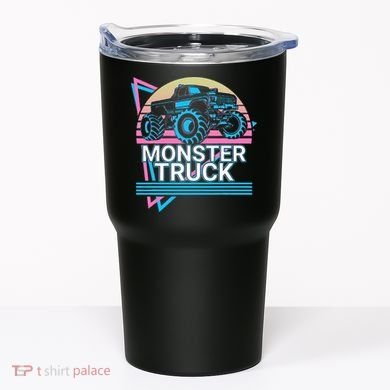 Monster Truck Retro Tumbler