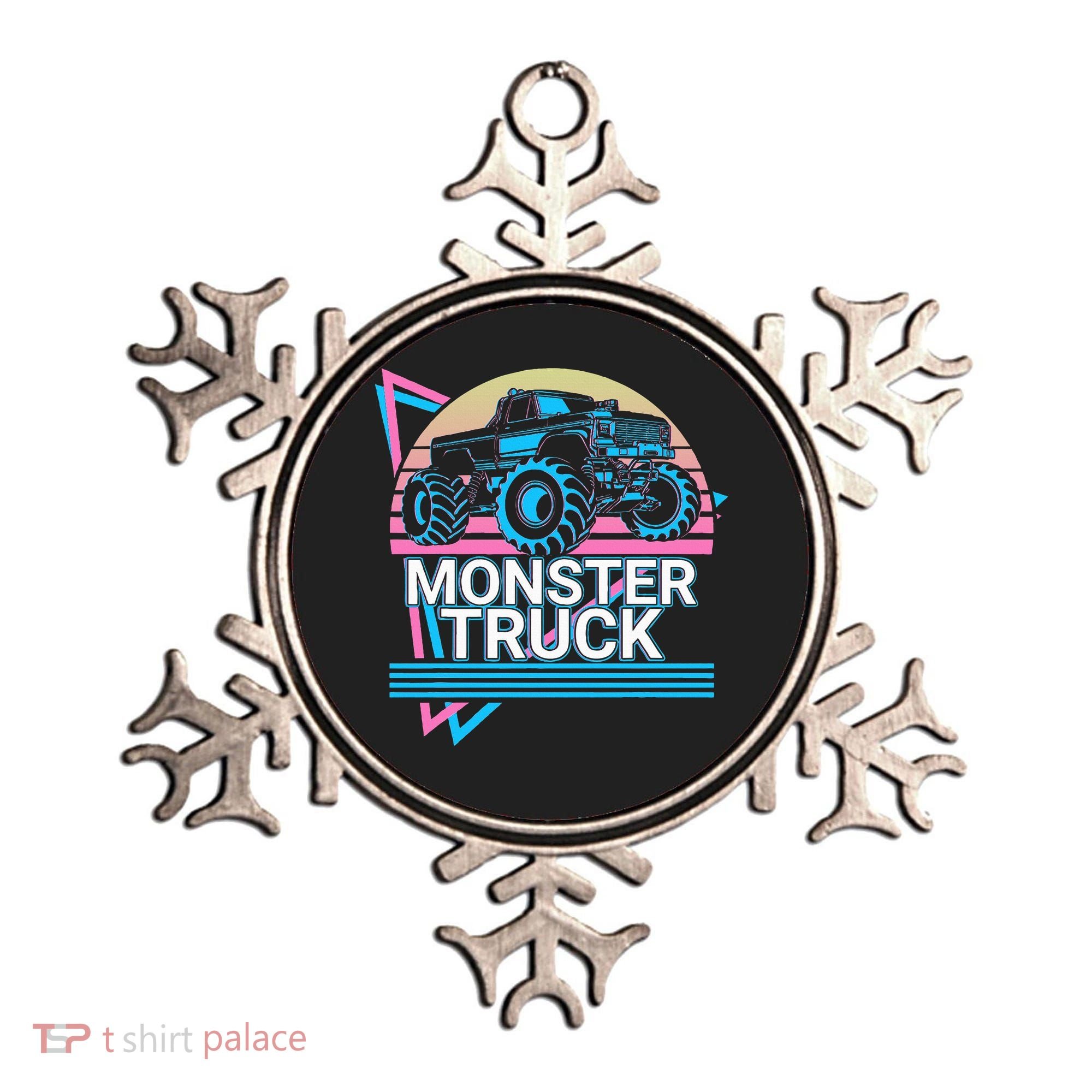 Monster Truck Retro Ornament