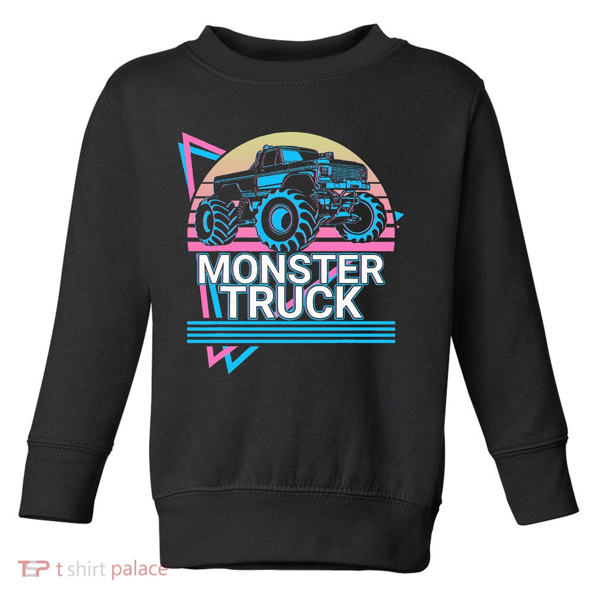 Monster Truck Retro Toddler Sweatshirt