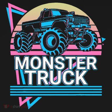 Monster Truck Retro Tall Hoodie