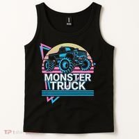 Monster Truck Retro Tank Top thumb 2