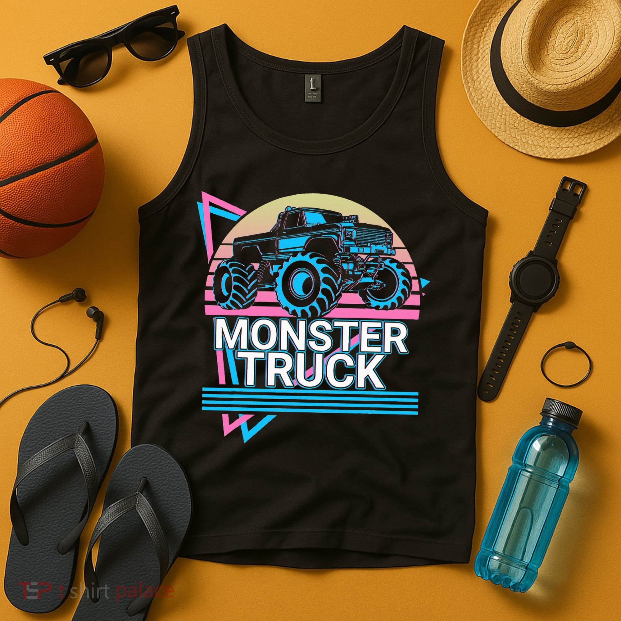 Monster Truck Retro Tank Top