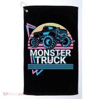 Monster Truck Retro Golf Towel thumb 0