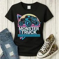 Monster Truck Retro Women's T-Shirt thumb 3