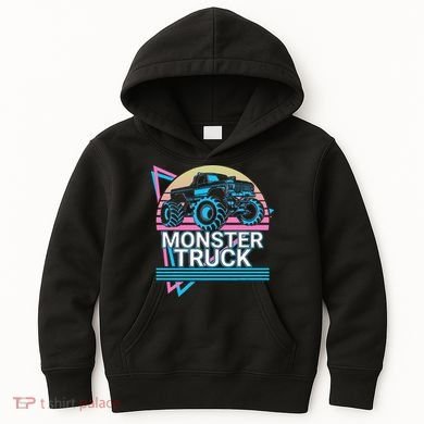 Monster Truck Retro Kids Hoodie
