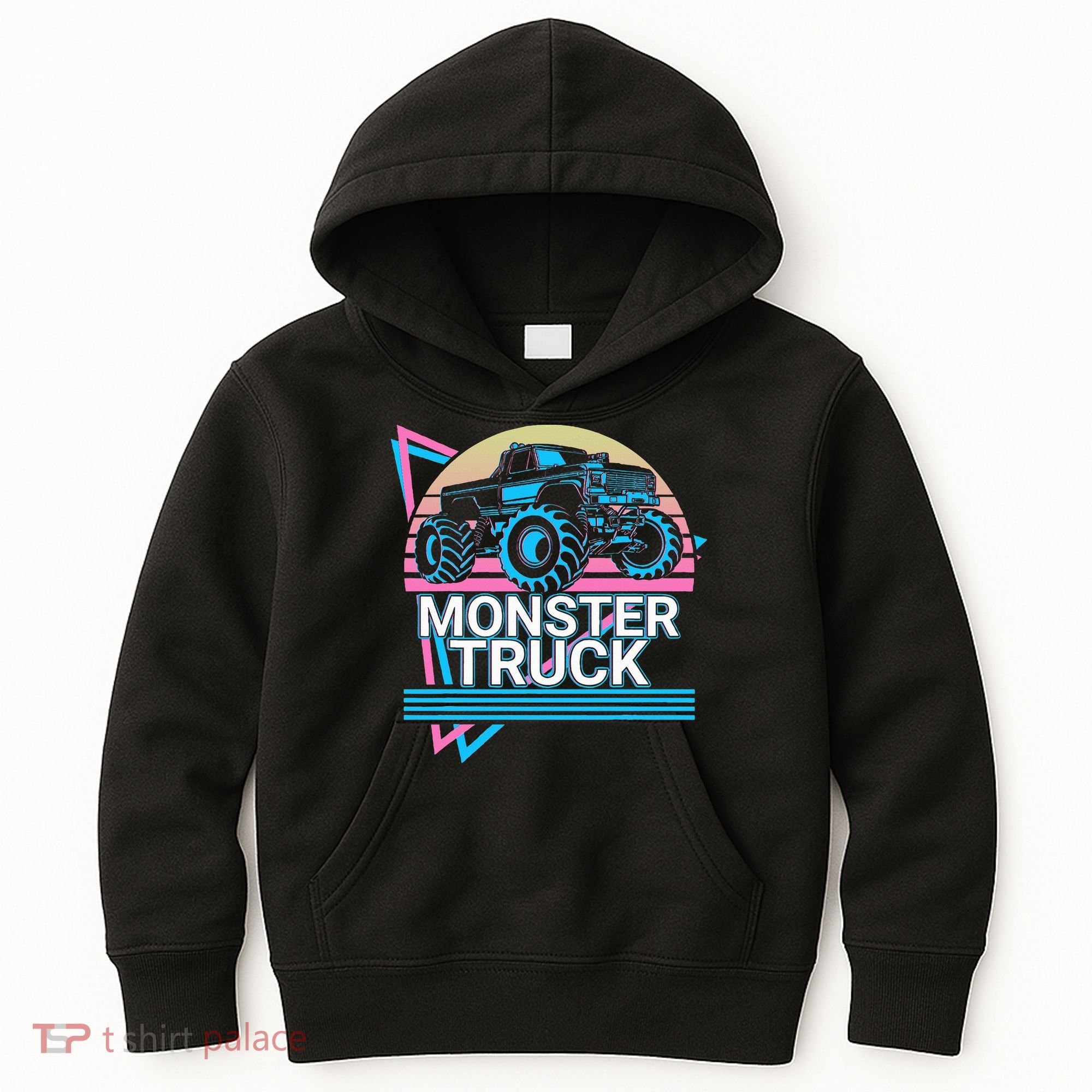 Monster Truck Retro Kids Hoodie