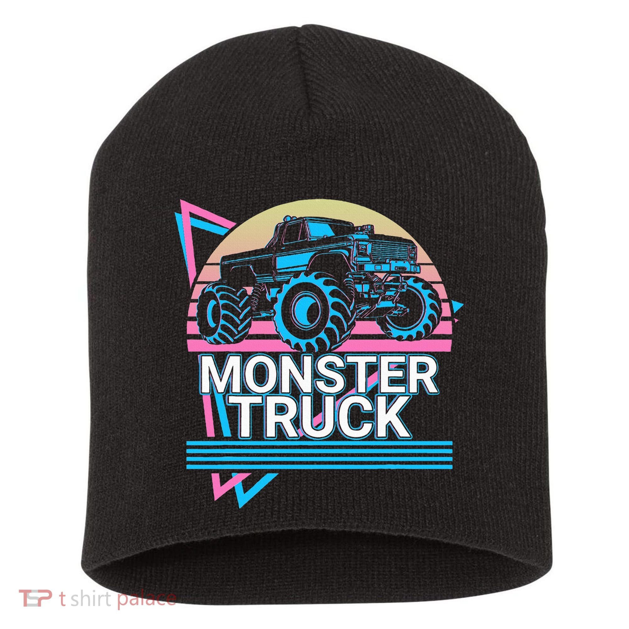 Monster Truck Retro Short Acrylic Beanie