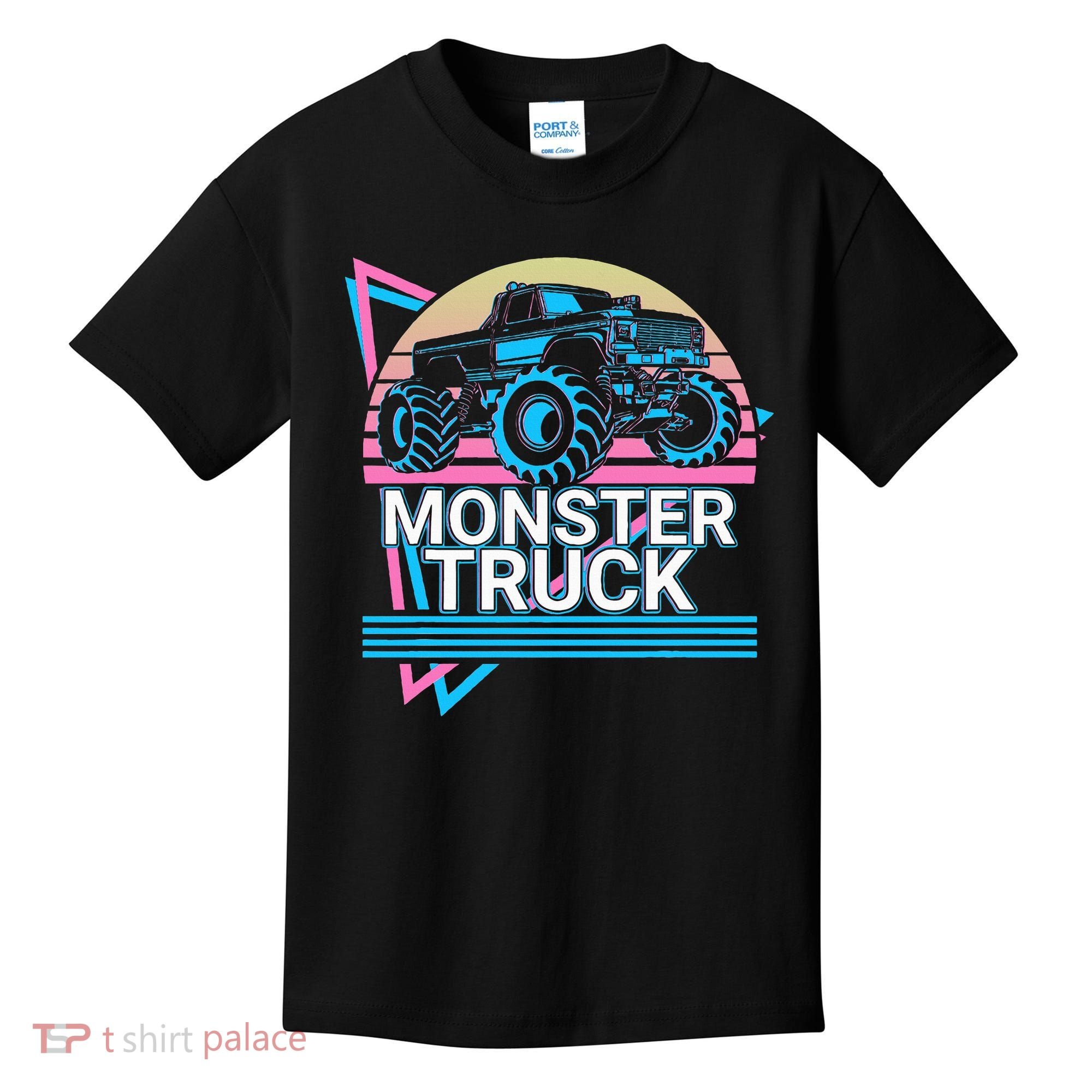 Monster Truck Retro Kids T-Shirt