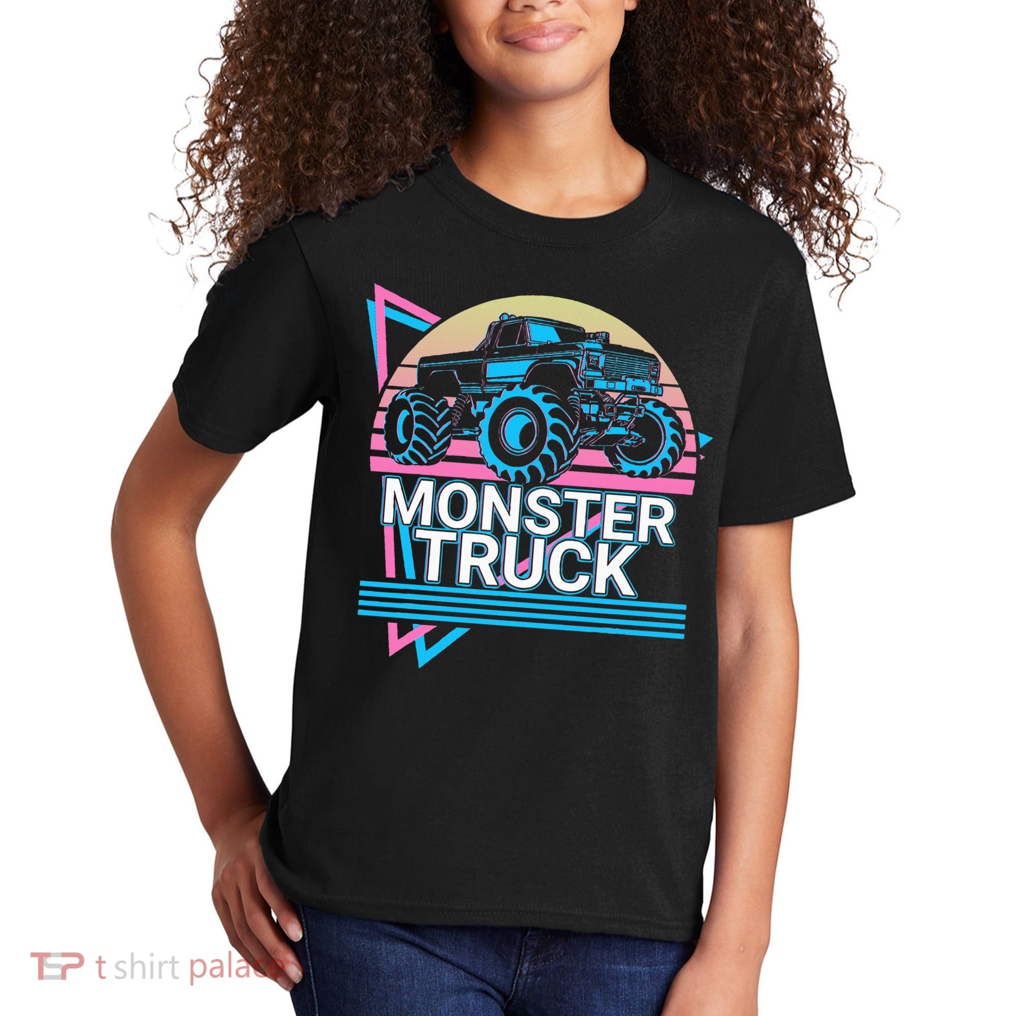 Monster Truck Retro Kids T-Shirt