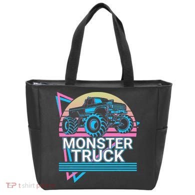 Monster Truck Retro Tote Bag