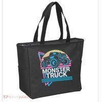 Monster Truck Retro Tote Bag thumb 2