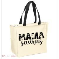 MamaSaurus T rex Dinosaur Funny Mama Saurus Mother's Day Tote Bag thumb 2