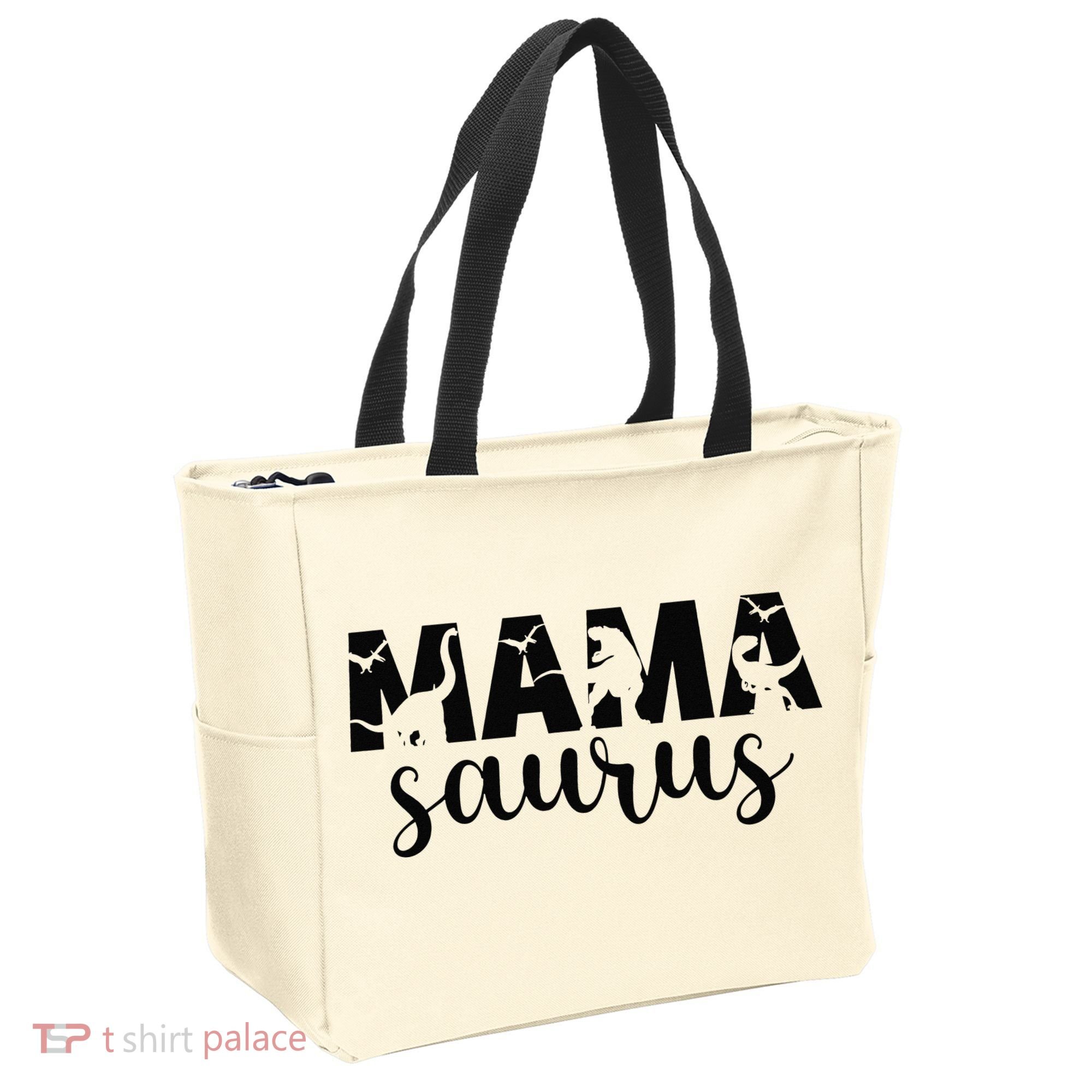 MamaSaurus T rex Dinosaur Funny Mama Saurus Mother's Day Tote Bag