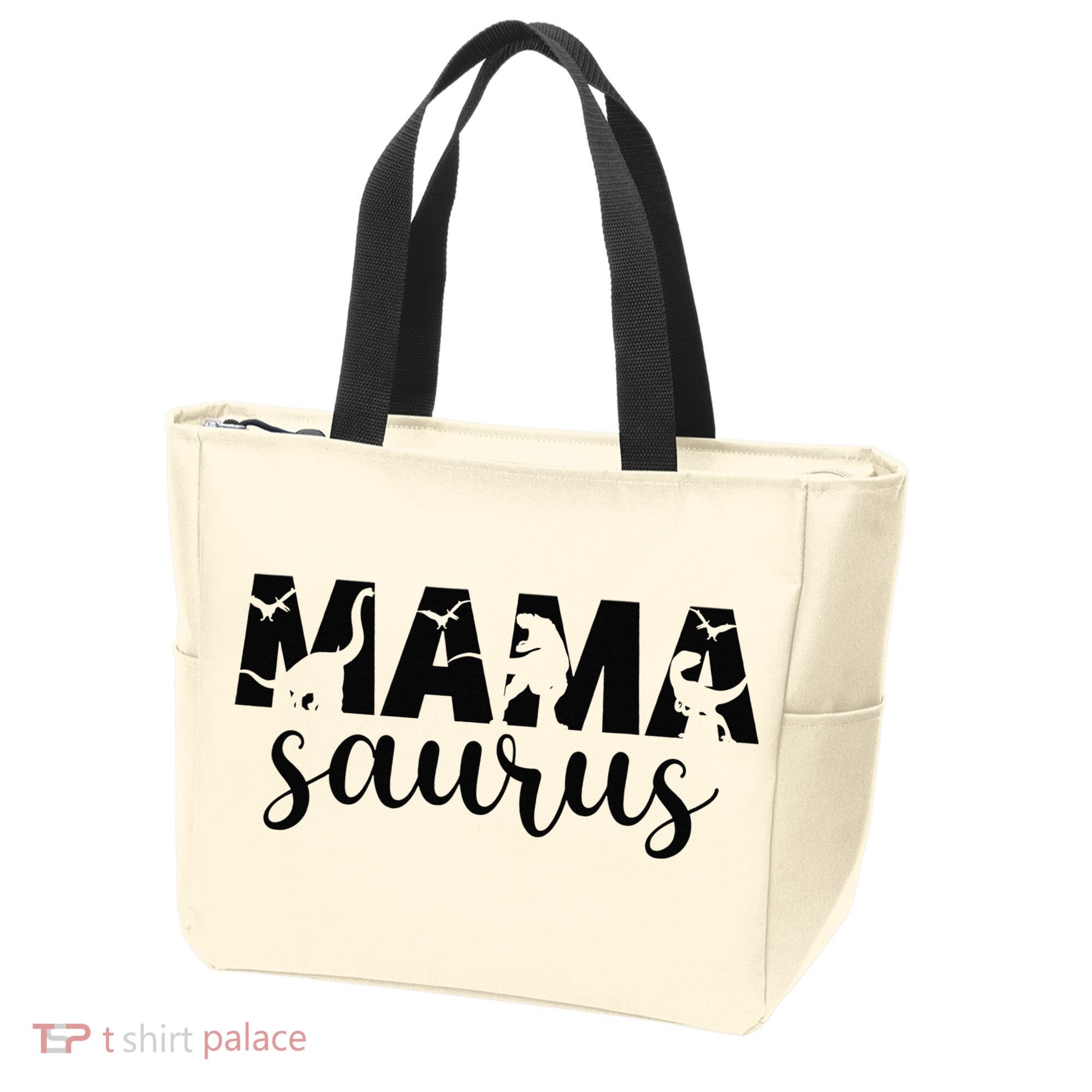 MamaSaurus T rex Dinosaur Funny Mama Saurus Mother's Day Tote Bag