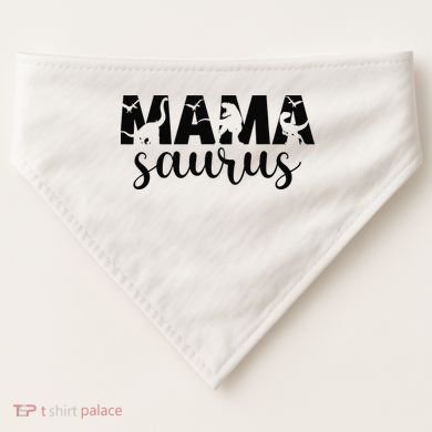 MamaSaurus T rex Dinosaur Funny Mama Saurus Mother's Day USA-Made Doggie Bandana