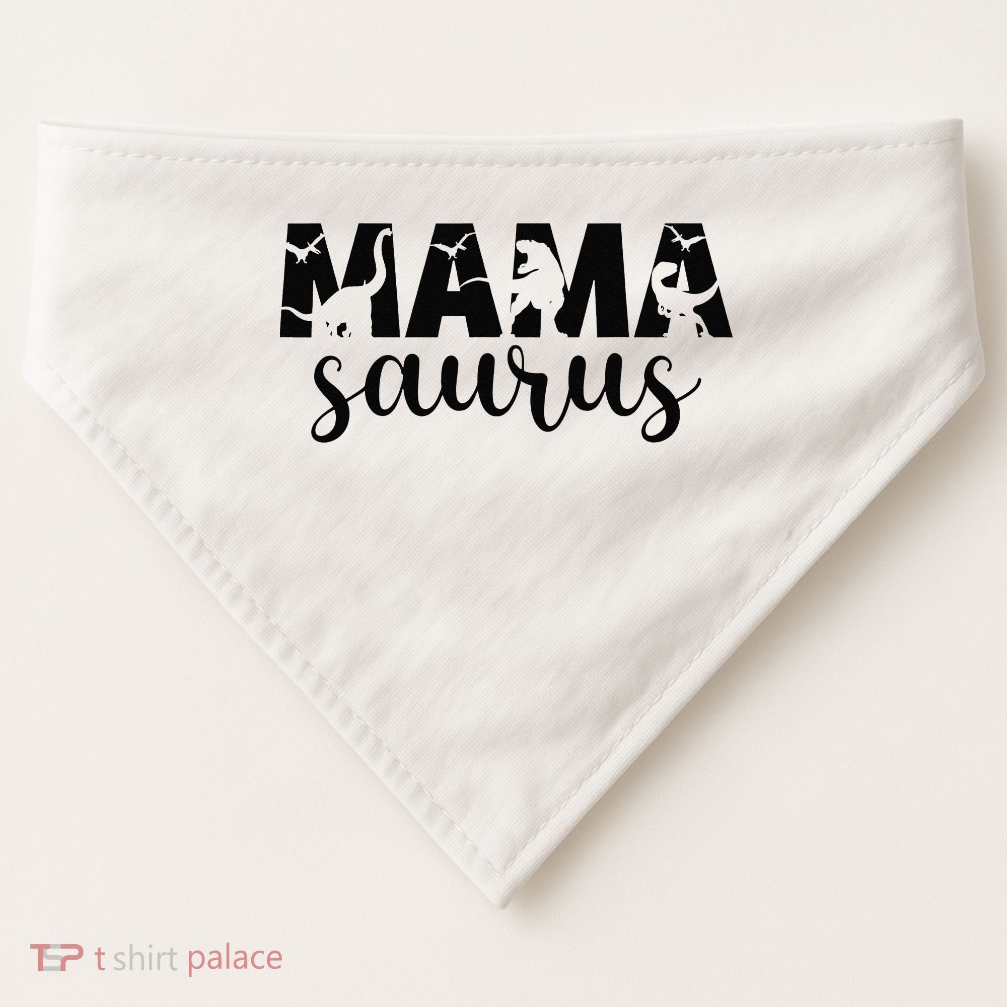 MamaSaurus T rex Dinosaur Funny Mama Saurus Mother's Day USA-Made Doggie Bandana