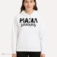MamaSaurus T rex Dinosaur Funny Mama Saurus Mother's Day Hoodie thumb 5