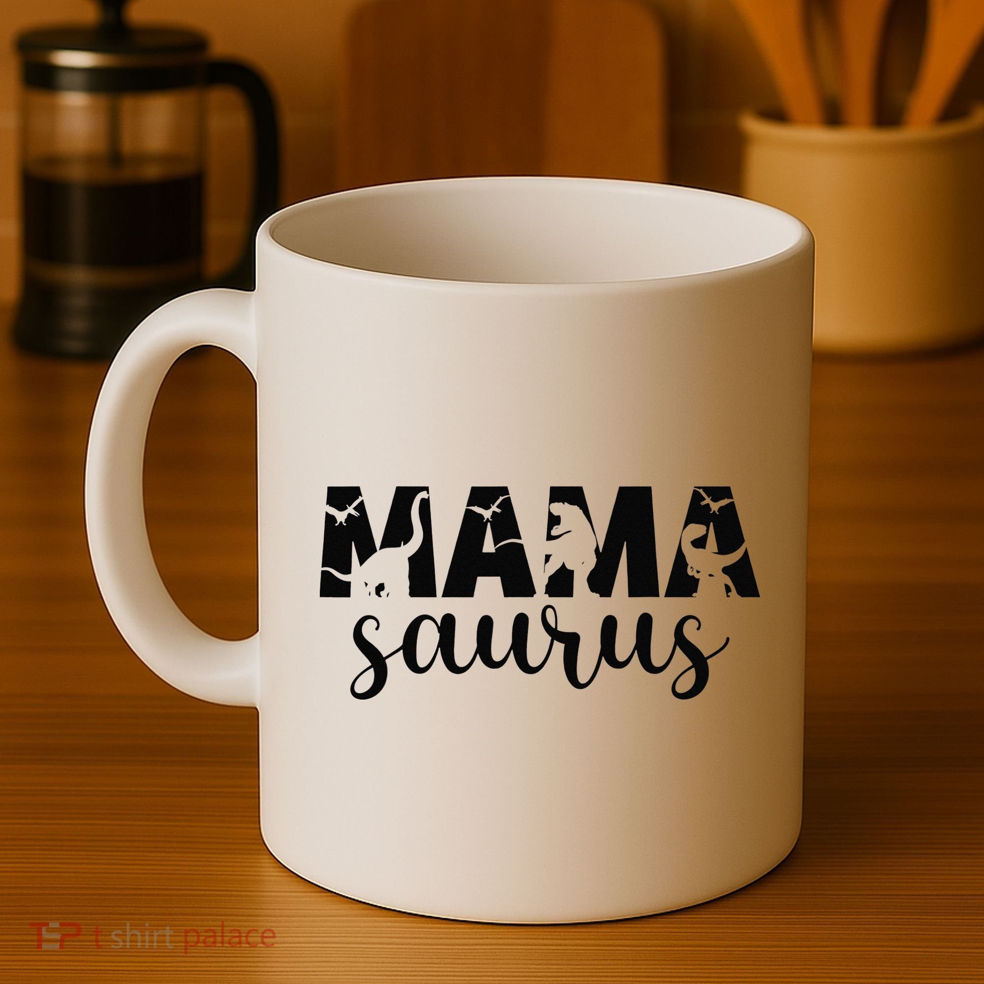 MamaSaurus T rex Dinosaur Funny Mama Saurus Mother's Day Coffee Mug