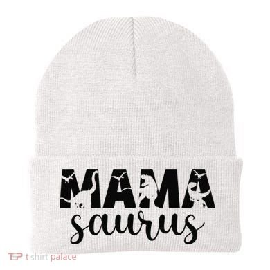 MamaSaurus T rex Dinosaur Funny Mama Saurus Mother's Day Beanie