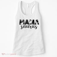 MamaSaurus T rex Dinosaur Funny Mama Saurus Mother's Day Women's Tank Top thumb 0