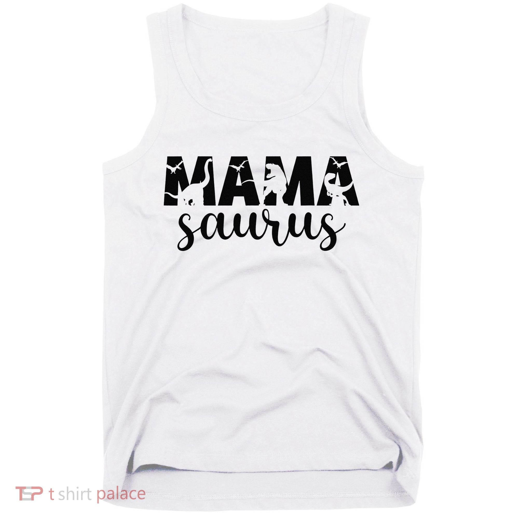 MamaSaurus T rex Dinosaur Funny Mama Saurus Mother's Day Tank Top